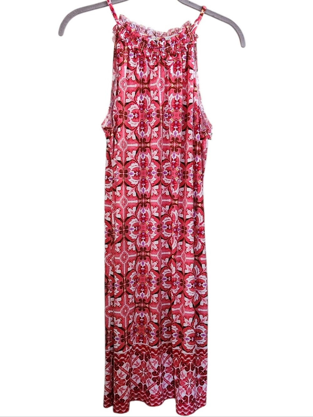 London Times sleeveless halter maxi dress